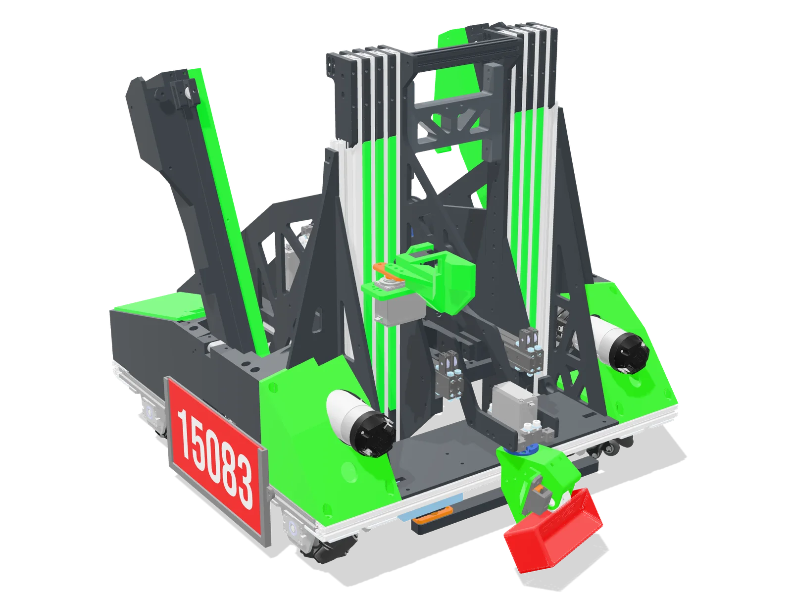CAD render of Cypher, FTC team 15083's 2024–25 robot