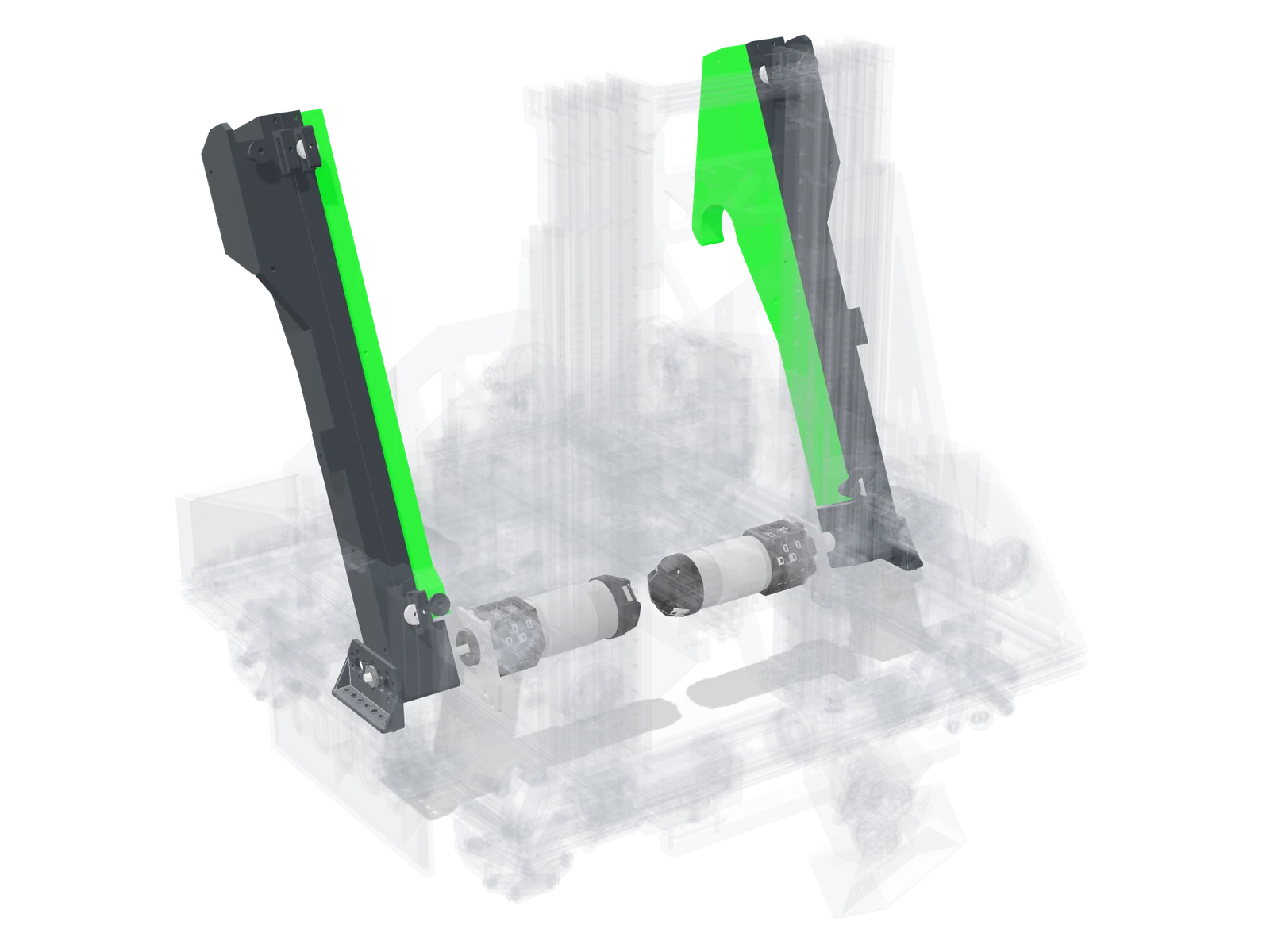 Robot with the climber highlighted