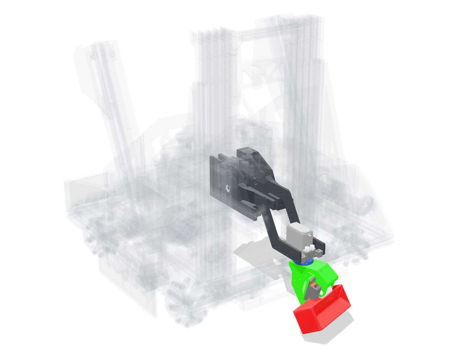 Robot with the intake arm and wrist highlighted