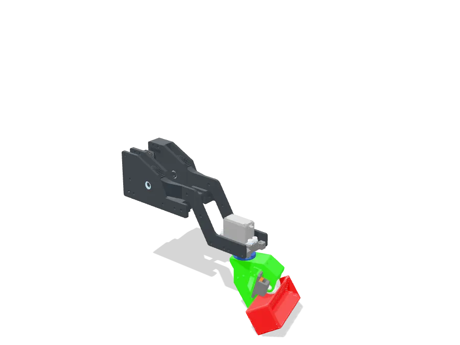 Intake arm and wrist at the selected position