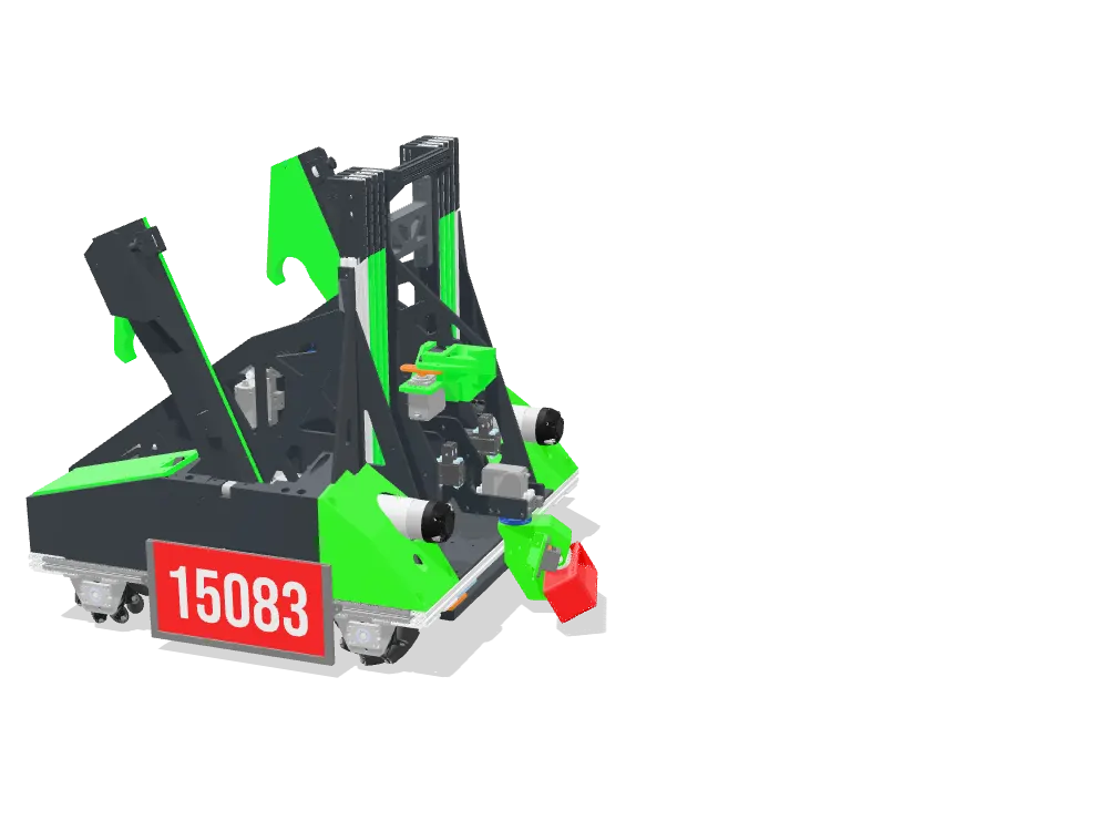 Robot with the laterator at the selected extension