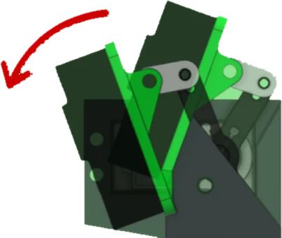 Diagram of the camera pivoting between floor and AprilTag views