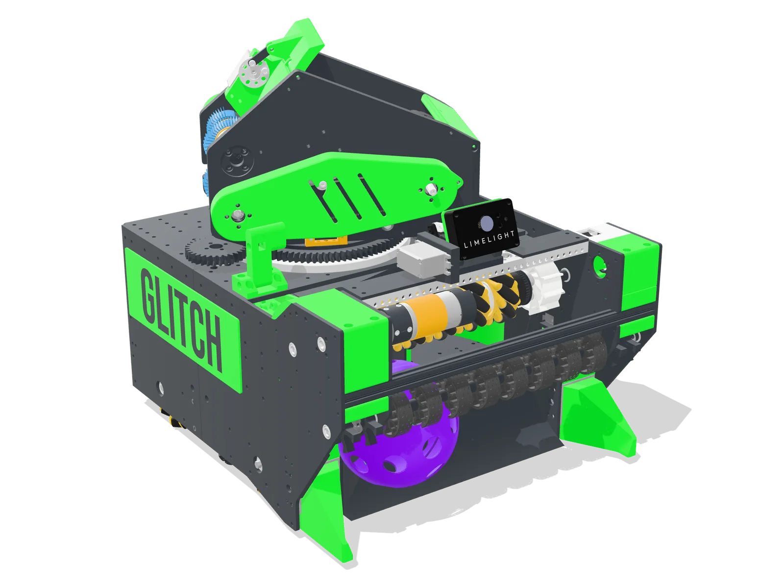 CAD render of Glitch, FTC team 15083's 2025–26 robot