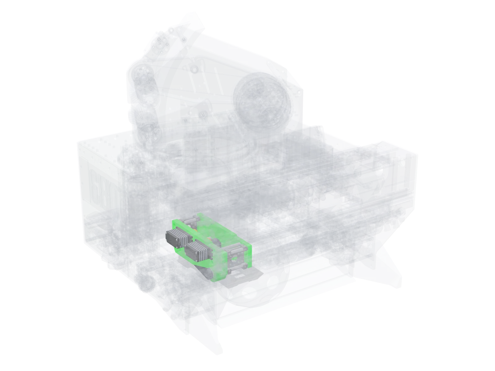 Robot with the tipper highlighted