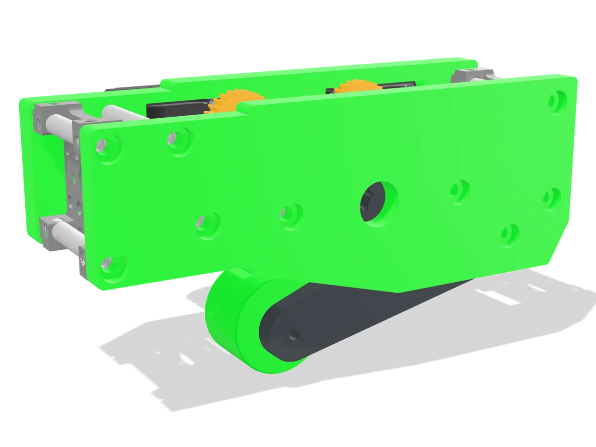 Side view of the tipper lever