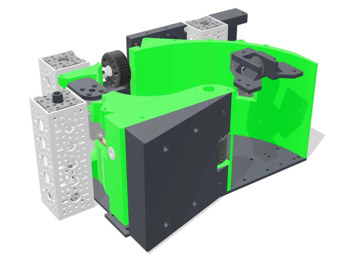 Shell-path indexer CAD, front view